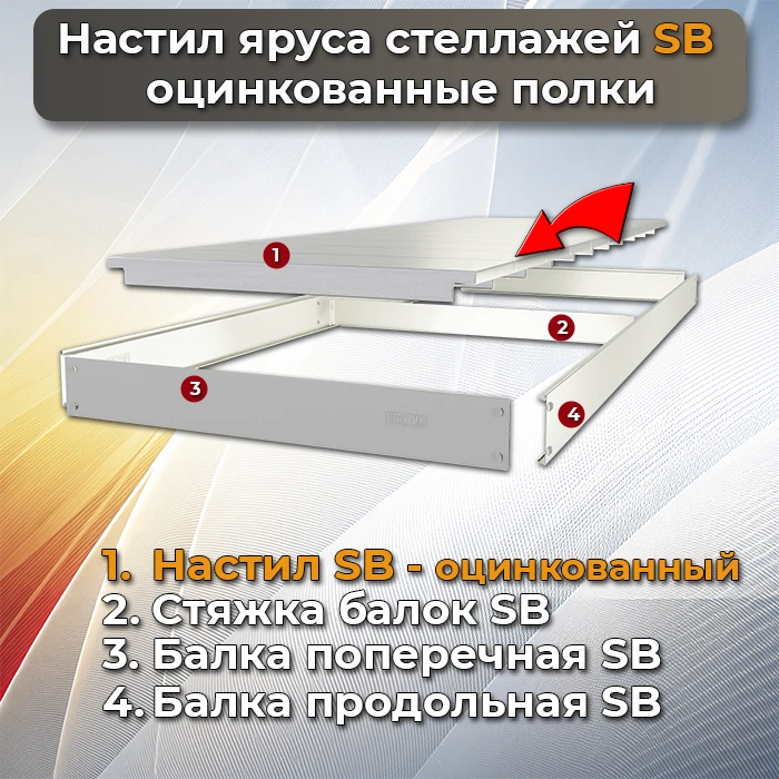 Полки яруса SB оцинкованные