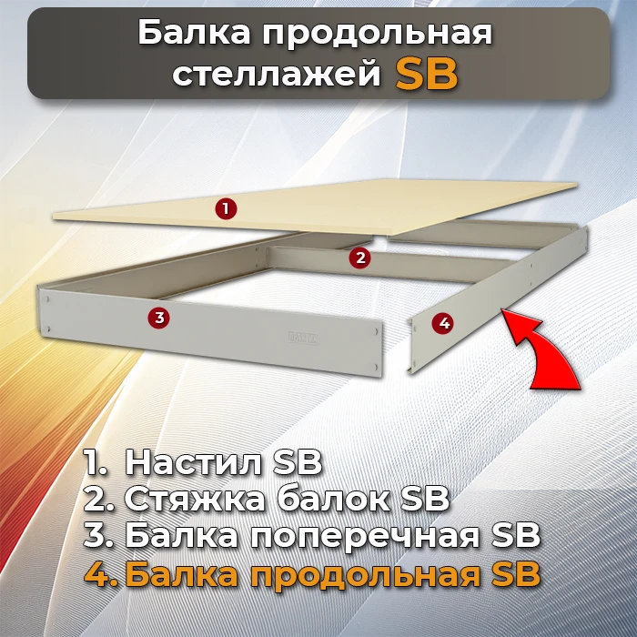 Балки продольные стеллажей SB